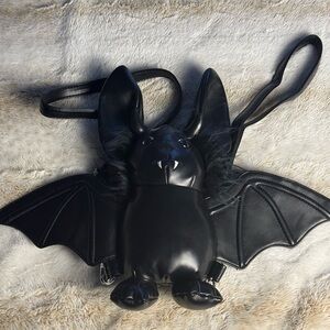 Black Bat-Shaped Backpack